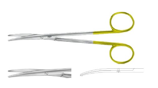 TC БЕБІ-МЕТЦЕНБАУМ НОЖИЦІ ВИГНУТІ ХВИЛ. ЗАТОЧ. Т/Т145MM